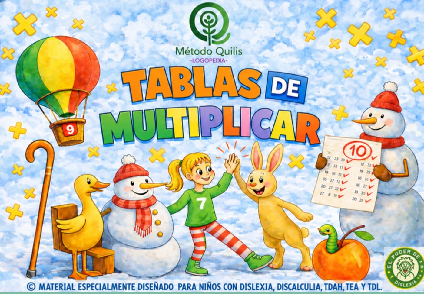 Portada de Tablas de multiplicar · Método Quilis